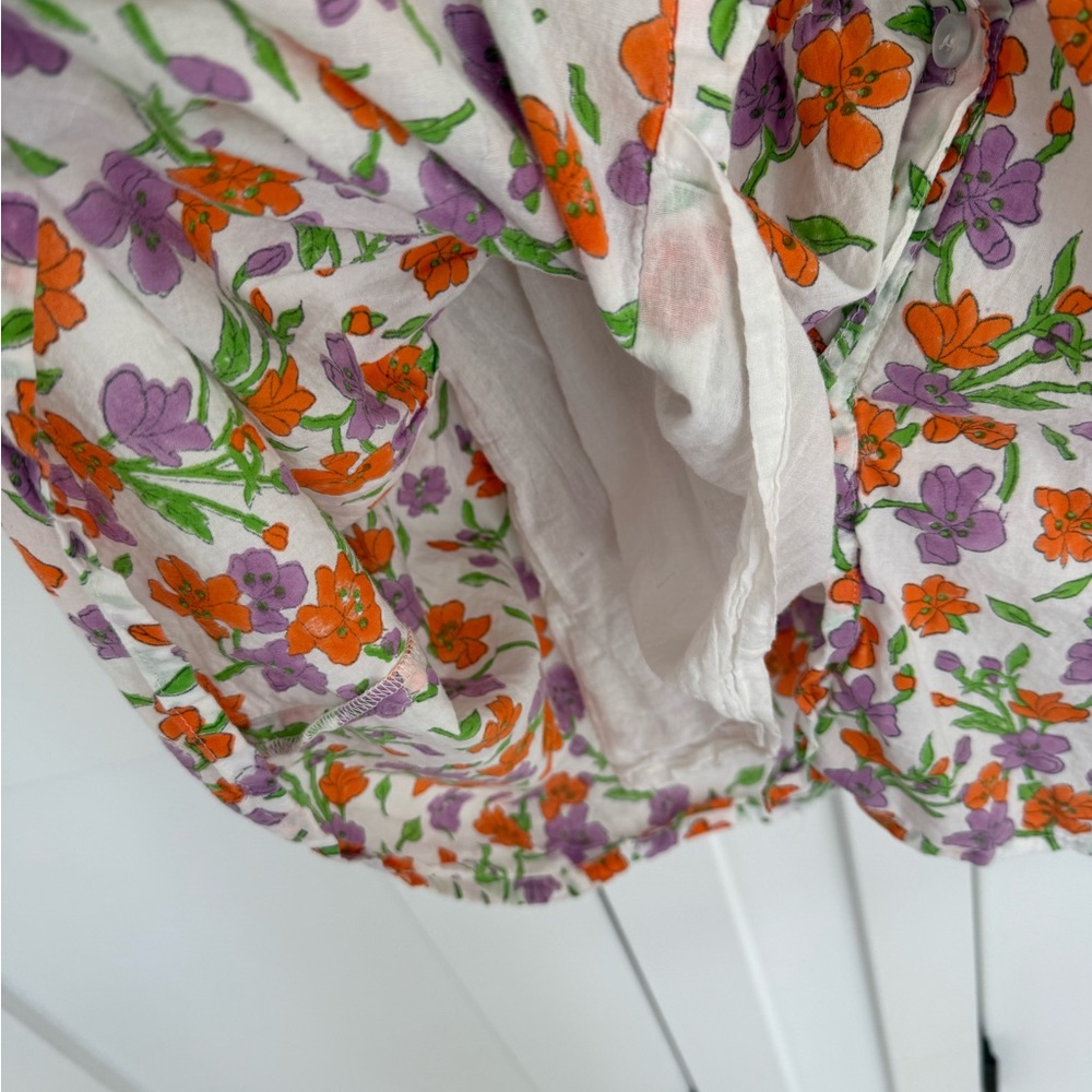 Victoria Dunn Floral Dress with Orange and Purple Accents - Picture 6 of 6